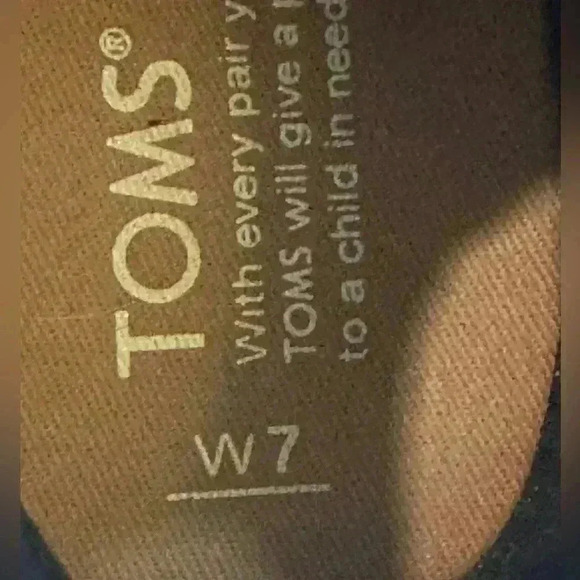 TOMS Black Wedge Ankle Boots Women's Size 7 Lace-Up Minimal Wear Leather Comfy - Picture 9 of 13